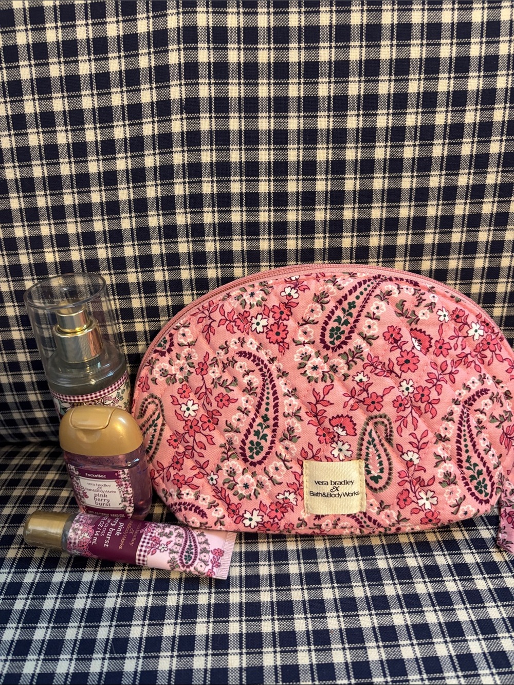 Vera Bradley Bath and Body works Cosmetic gift bag